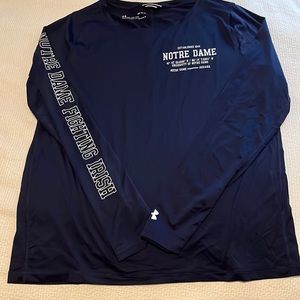 Long sleeve Notre Dame navy tshirt